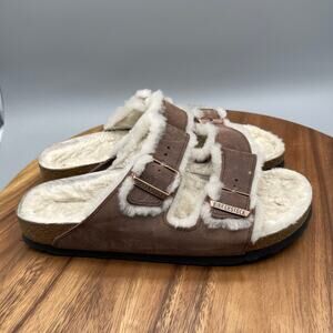 Birkenstock Arizona Sandals Mens Size 9 Brown Suede Leather Comfort Slipper Shoe